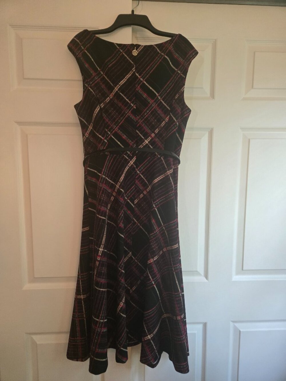 Tommy Hilfiger Preppy Plaid Sleeveless Fit & Flare Midi Dress 12 Vintage Vibe